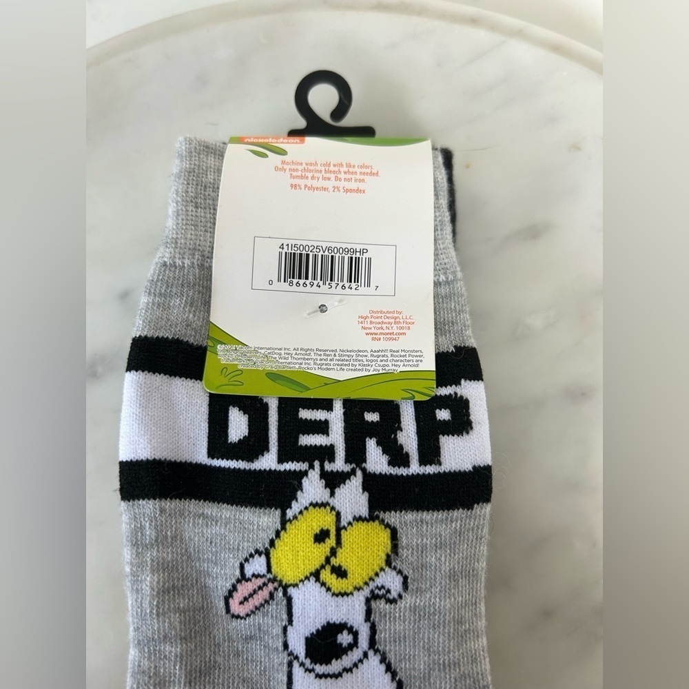 NICKELODEON ROCKOS MODERN LIFE SOCKS, 2 PAIR